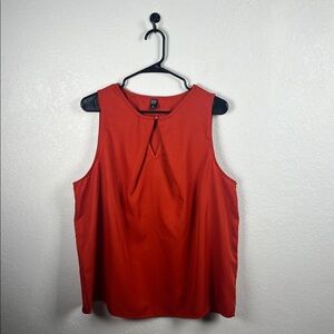 Emery Rose Women’s Sleeveless Blouse Sz 2XL Button‎ accent Business Office Wear